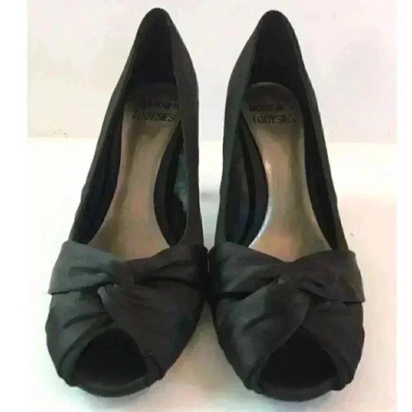 Mootsies Tootsies Heels 6.5 Moparablek Peep Toe - Picture 2 of 8